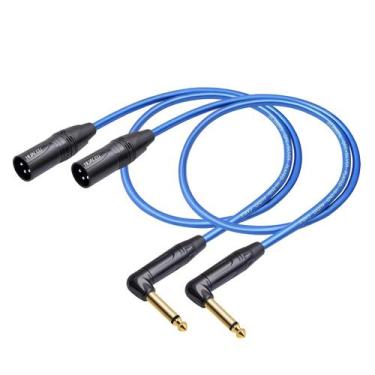 Imagem de Cabo de áudio HUALEU 1/4 TS para XLR Microfone macho de 3 pinos de 3,3