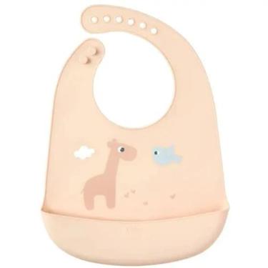 Imagem de Babador de Silicone com Pega Migalhas Cloudy - Bege - Buba