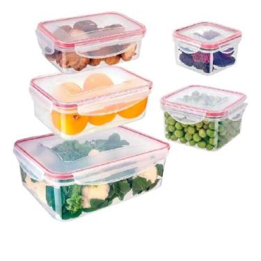 Imagem de Pote De Marmita Variós Tamanhos 5 Peças Hermético - Oferta - Euro Home