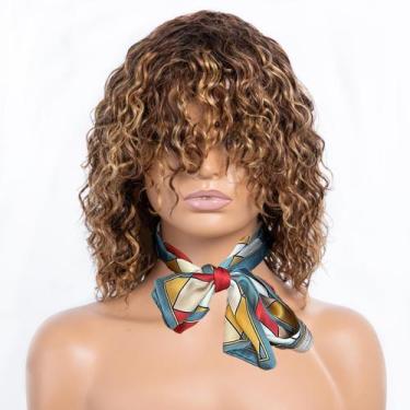 Imagem de Peruca OnePart Water Wave 30cm 200% Densidade Cabelo Brasileiro