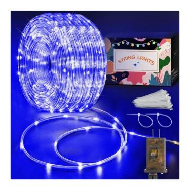 Imagem de Luzes de corda KNONEW 164 pés 1000LED impermeáveis 8 modos azuis