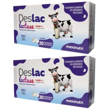 Imagem de KIT 2X DESLAC Lactase 10.000 FCC 30 comprimidos - Maxinutri