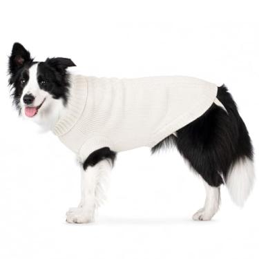 Imagem de Pawfun Suéter aconchegante de gola rolê para cães – Suéteres de tricô macios e quentes para meninos e meninas animais de estimação, suéter de Natal para roupas de inverno para filhotes pequenos