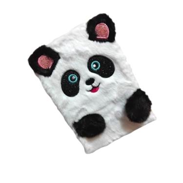 Imagem de Caderno de pelúcia panda papelaria fofa/material escolar (branco panda modelo 1)
