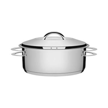 Imagem de Caçarola Rasa Tramontina Aço Inox Fundo Triplo Solar 24Cm