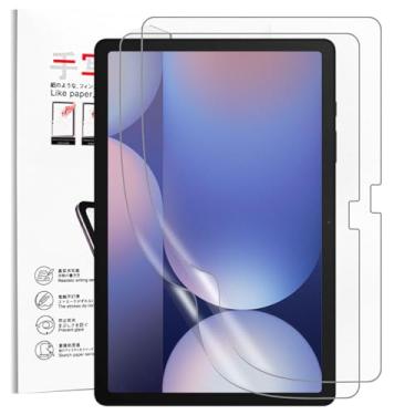 Imagem de Jngnpn Pacote com 2 protetores de tela Paperfeel para Samsung Galaxy Tab S10 Plus/S9 Plus/S9 FE Plus/S7 FE 5g/S8+ (12,4 polegadas), filme PET fosco para desenhar, antirreflexo, escrever e desenhar