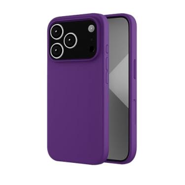 Imagem de Capa Capinha Case Premium Compatível Com iPhone 17 Pro Max Aveludada Anti Impacto Reforçada Silicone Emborrachado Com Proteção De Câmera (ROXO)