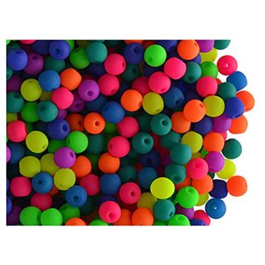 Imagem de SCARA 600 contas redondas de vidro tcheco 3 mm, contas de vidro NEON (ativo UV) para fabricação de joias e pulseiras, miçangas para pulseiras, kit de miçangas MEGA Mix