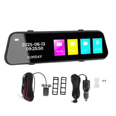 Imagem de Zopsc 4k TRASEIL VIEW Mirror Camera Dashcam, Câmera de Backup de Traslado de 10 '' 4k Com Tela de Toque, Gravação de Loop, para Carros e Caminhões