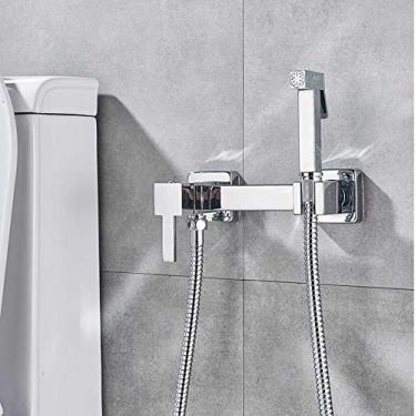 Imagem de RAUGAJ Torneiras, torneira de cozinha montada na parede vaso sanitário torneira bidê de mão banheiro bidê pulverizador de chuveiro latão água quente e fria vaso sanitário kit de pulverizador de bidê