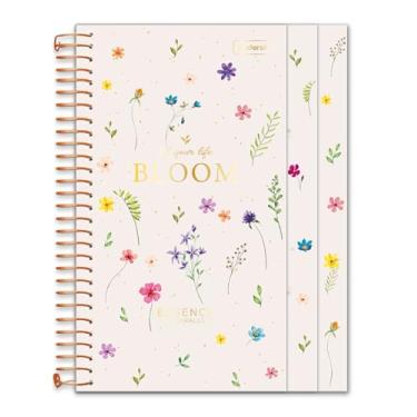 Imagem de Caderno Colegial Criativo Cadersil Estampa Essence –Capa Dura – 3 em 1 (Planner Diário + Folhas Pontilhadas + Folhas Pautadas) – 100 folhas – Ideal para Organização Criativa, Estudos e Anotações