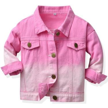 Imagem de Jaqueta jeans Cromoncent Kids Toddler Button Down Coat rosa