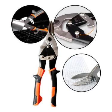 Imagem de Tesoura Manual Para Cortar Chapa Corte Reto 10 Polegadas - j&B