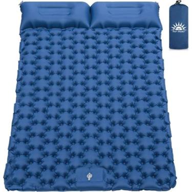 Imagem de Colchão Inflável Casal Compacto Camping Acampamento Viagem Ao Ar Livre