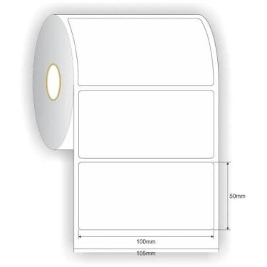 Imagem de Etiqueta Adesiva Couche 100X50X30M C/600ETIQ. - Mundo BRAS
