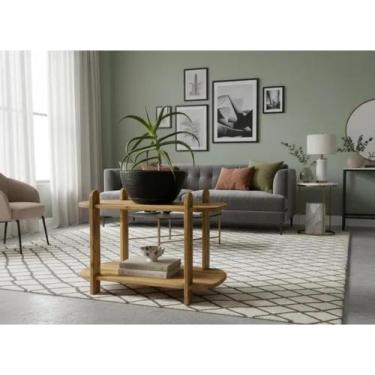 Imagem de Mesa centro desmontavel madeira duas prateleiras - SETTIS