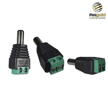 Imagem de Conector Plug P4 Macho Com Borne Positivo E Negativo