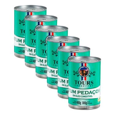 Imagem de Kit 6X: Atum Pedaços em Óleo Tours 400g