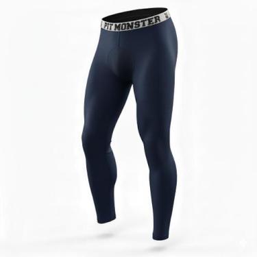 Imagem de Calça Térmica Segunda Pele Esportivo Masculino Proteção UV50 Microfibr