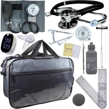 Imagem de Kit Bolsa Fisioterapia Acadêmico Martelo Buck Goniômetro Completo Pa M