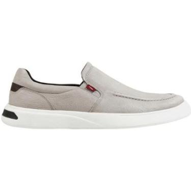 Imagem de Slip On Masculino Couro Buzios Fly Amortecedor 8960-652B Ferracini Cinza Claro-Masculino