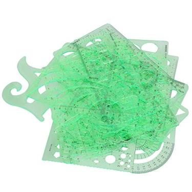 Imagem de Zerodis Conjunto de Modelos de Costura, Réguas de Medição para Desenho, 12 Peças, Modelos de Plástico Transparente para Arte e Arquitetura, Outros Materiais de Costura e Bordado