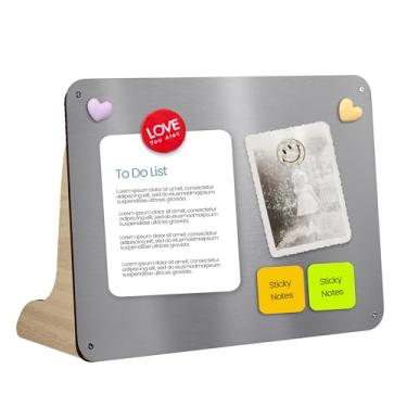 Imagem de Placa de aço inoxidável de 24 cm x 16,5 cm para ímãs, adesivo traseiro 3M, parafusos de montagem, ideal para prateleira magnética, suportes de especiarias, ímãs de geladeira. Monte em qualquer lugar!