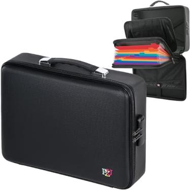 Imagem de Caixa de documentos à prova de fogo – Design rígido à prova d'água e à prova de fogo seguro para documentos com cadeado, caixa de arquivos à prova de fogo para documentos, certificados, laptops