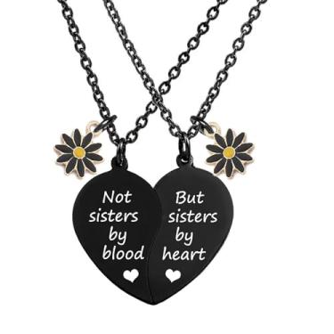 Imagem de Colar para 2 - Colar de coração combinando com pingente de melhores amigos, conjunto de 2 presentes de aniversário, One Size, Cobre, Sem Pedra Preciosa