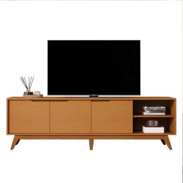 Imagem de Rack Bancada Tucumã 1.8 TV Até 75 Pol. Pés de Madeira Maciça