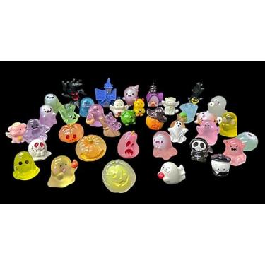 Imagem de Amuletos de resina de Halloween, conjunto de ornamentos de estatuetas em miniatura, enfeites fofos para fazer garrafas, faça você mesmo, aquário de peixes, decoração de artesanato de paisagem, 38