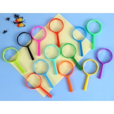 Imagem de 4 peças de lupa de leitura portátil 3x, adequada para ler livros e jornais, insetos e observação de hobby