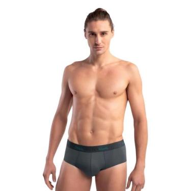 Imagem de Cueca Slip Mash Basic Antibolinha Modal Cós Elástico Firme, Cinza, Cz0