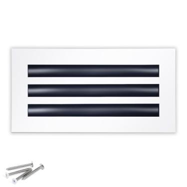 Imagem de Capa de ventilação CA moderna 14x6 – Grade decorativa para registro de saída de ar, difusor de ranhura linear, fluxo de ar ajustável, operação silenciosa, tampa de ventilação HVAC para teto, parede e