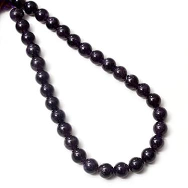 Imagem de Gems Valley Contas redondas de ametista roxa de 12 mm, contas redondas grandes para confecção de malas, fio de ametista curativa de 38 cm