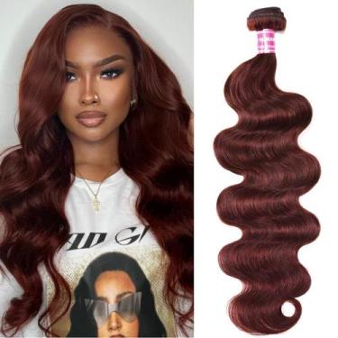 Imagem de Hair Weave UNICE Marrom avermelhado Body Wave 30cm Brazilian Remy