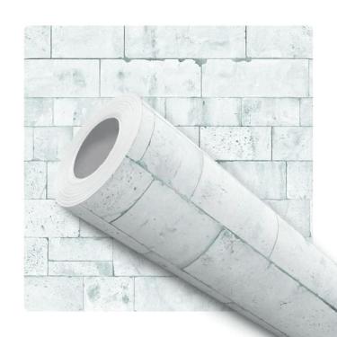 Imagem de Papel de Parede Auto Colante Tijolinhos de Gesso Mosaico Elegante Mode