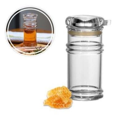 Imagem de Pote Acrilico Redondo Pequeno P/molhos,azeite,mel Com Tampa - 123 util