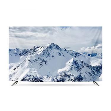 Imagem de Capa de TV Capa protetora contra poeira de 32 a 80 polegadas com cenário impresso para tela de TV macia para TV/computador protetor de tela para pendurar na parede de mesa pano de tela curva para