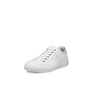 Imagem de ECCO Tênis masculino macio clássico de renda longa, Branco, 9-9.5