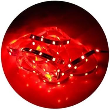 Imagem de Fita LED Adesiva 2m com 120 LEDs – Iluminação Decorativa a Pilha para Quarto, Festas e Ambientes | VERMELHO