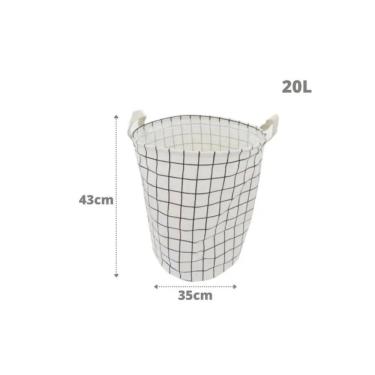 Imagem de Cesto Organizador Dobrável Cor Off-White