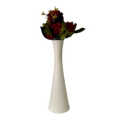 Imagem de Vaso Decorativo Ondas - Cachepot Moderna Sala de Estar Banheiro para Plantas Cactus e Suculentas(Branco)