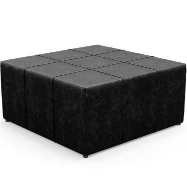 Imagem de Puff Quadrado Milano 90x90cm W01 Couríssimo Preto