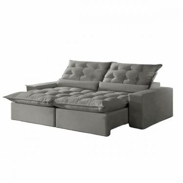 Imagem de Sofá Retrátil Reclinável 2.10 M Veludo Jolie Cappuccino Montano Cappuccino