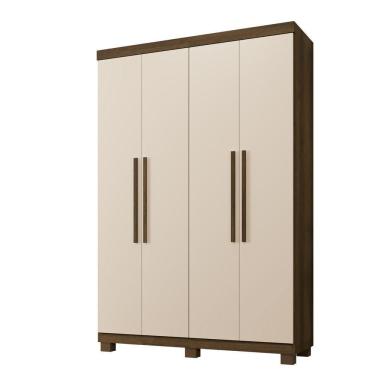 Imagem de Guarda Roupa Itália 4 Portas 3 Gavetas 5 Prateleiras Imbuia Off