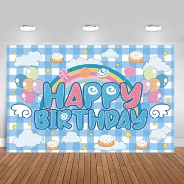 Imagem de 1,5 x 0,9 m de desenho animado de cachorro decoração de festa de aniversário tema de cachorro feliz aniversário faixa de fundo para meninas crianças arco-íris tema doces suprimentos de festa pano de