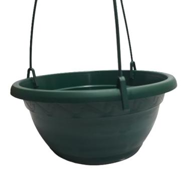 Imagem de Kit 10 Vasos Suspensos Decorativos, 13 cm, Alça 30 cm, Cores Sortidas, Ideal para Suculentas, Cacto (Verde)