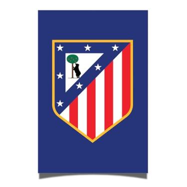 Imagem de Desert Cactus Cartaz Atlético Madrid Atleti de Madrid Futebol Espanhol Clube Futebol 28 x 43 cm Decoração de Escritório Decoração Oficial Fan Gear (28 x 43 cm, Versão G)