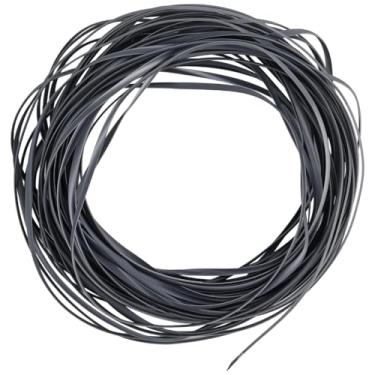 Imagem de GORGECRAFT Kit de reparo de vime de tecelagem de vime de vime sintético cinza escuro de 30 m x 5 mm cesta de trama para cadeira de pátio sofás suprimentos de reparo para móveis de gramado e jardim